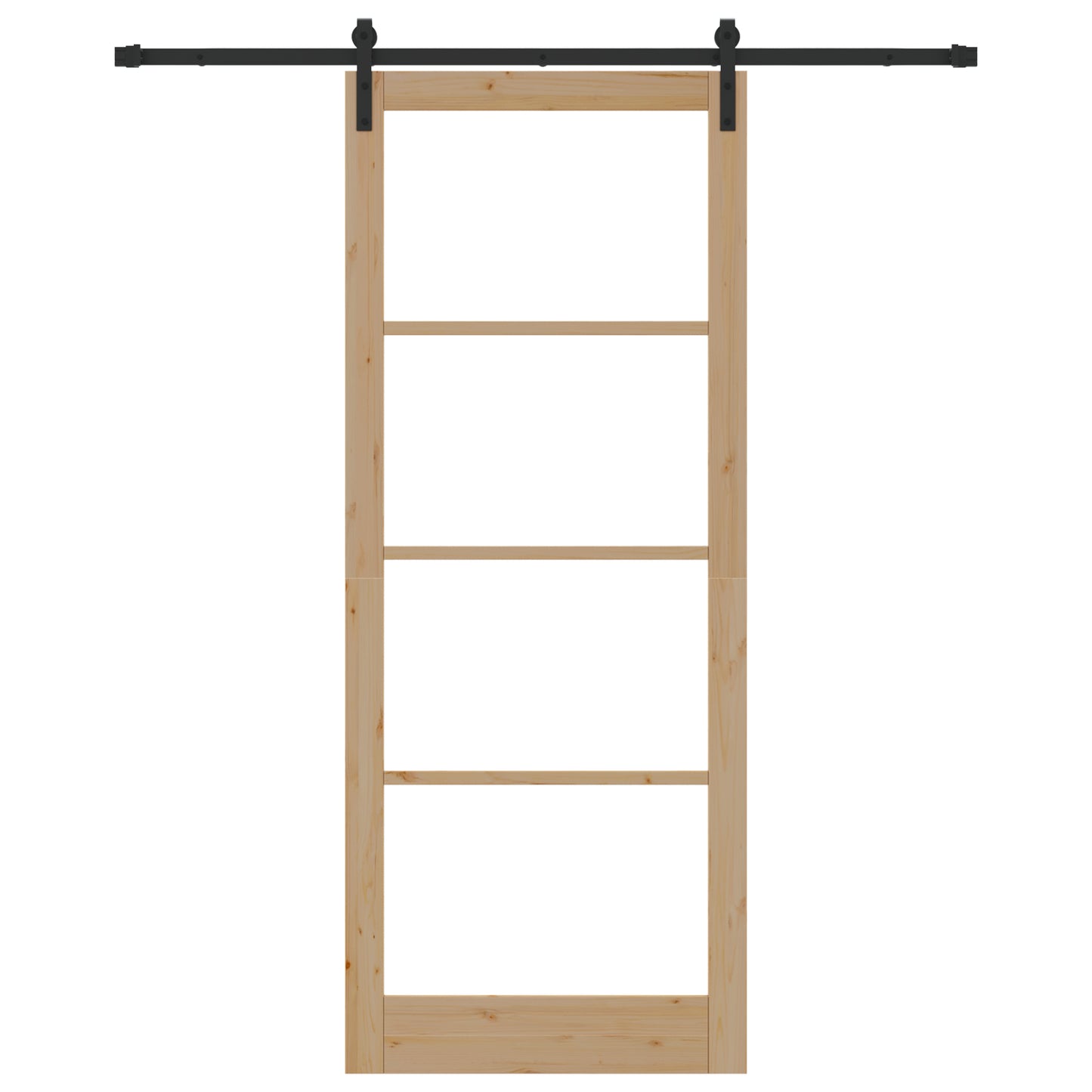 Sliding Door with Hardware Set 'ORKDAL'Solid Wood & Glass, vidaXL Interior Door with Glass 'ORKDAL'93x232x4 cm Solid Wood Pine