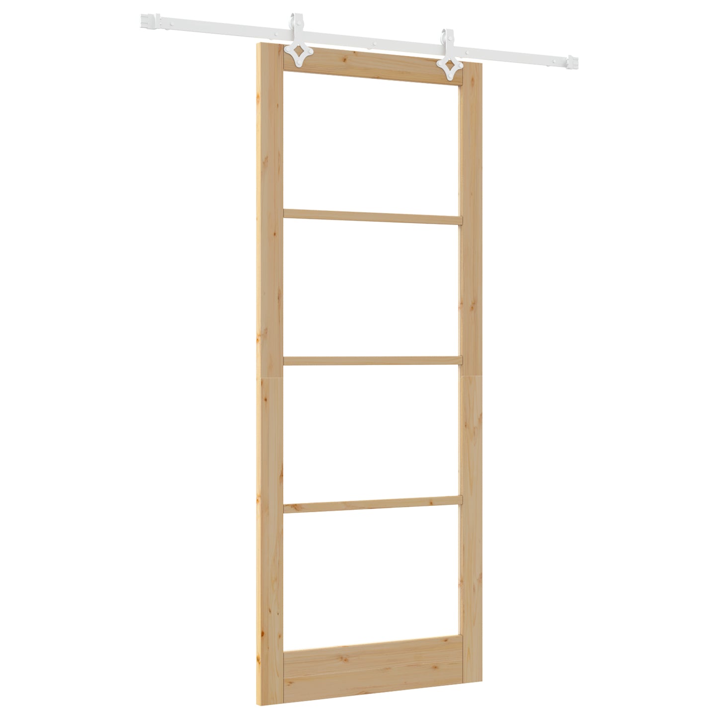 Sliding Door with Hardware Set 93x232 cm Solid Wood Pine, vidaXL Interior Door with Glass 'ORKDAL'93x232x4 cm Solid Wood Pine