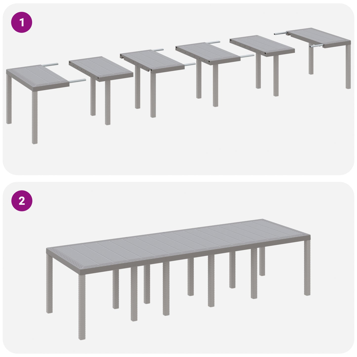 11 Piece Garden Dining Set Light Grey Poly Rattan, vidaXL Garden Table Light Grey 150x100x73 cm Poly Rattan, vidaXL Garden Chairs 2 pcs Light Grey Poly Rattan, vidaXL Garden Chairs 4 pcs Light Grey Poly Rattan