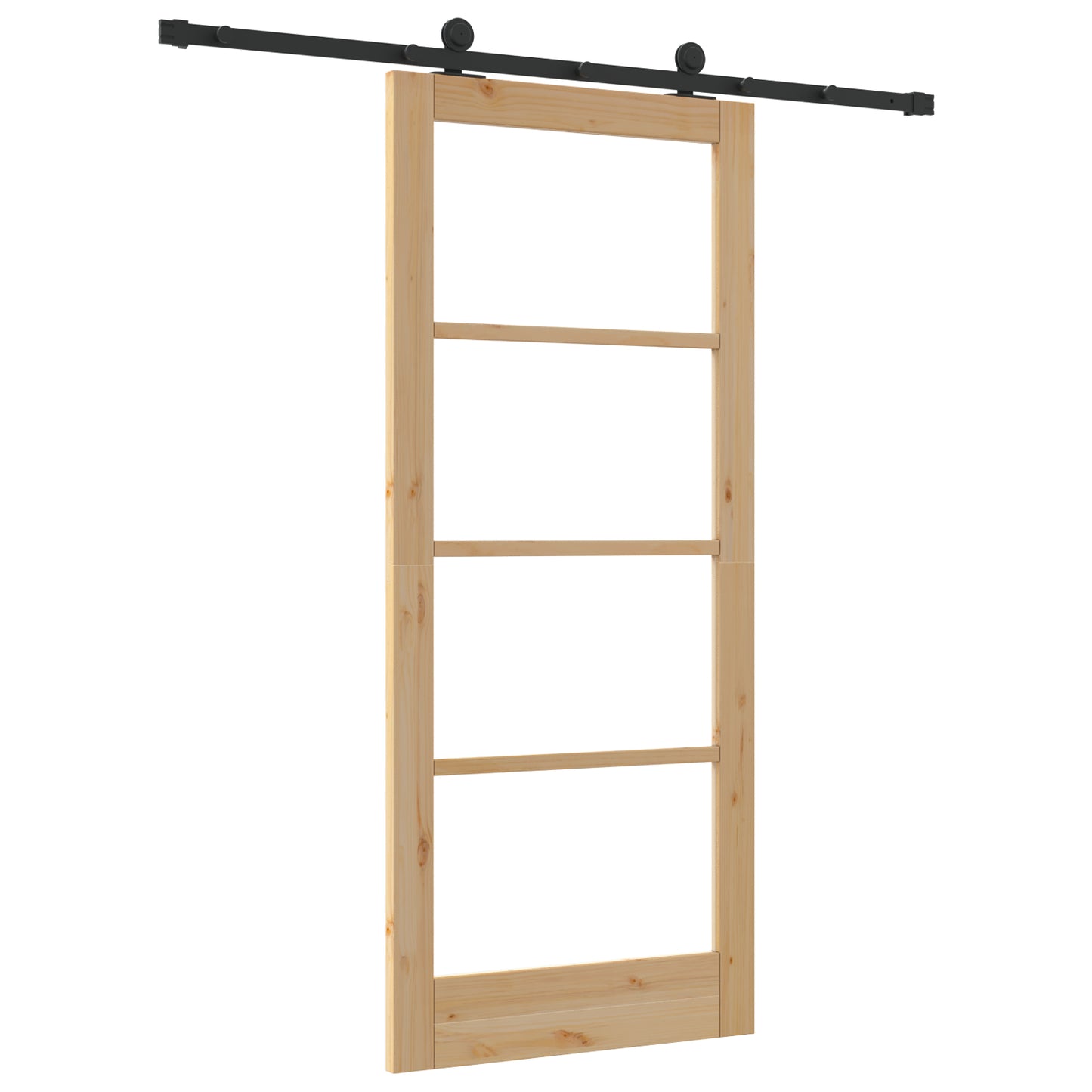 Sliding Door with Hardware Set 'ORKDAL'Solid Wood & Glass, vidaXL Interior Door with Glass 'ORKDAL'86x198.5x4 cm Solid Wood Pine