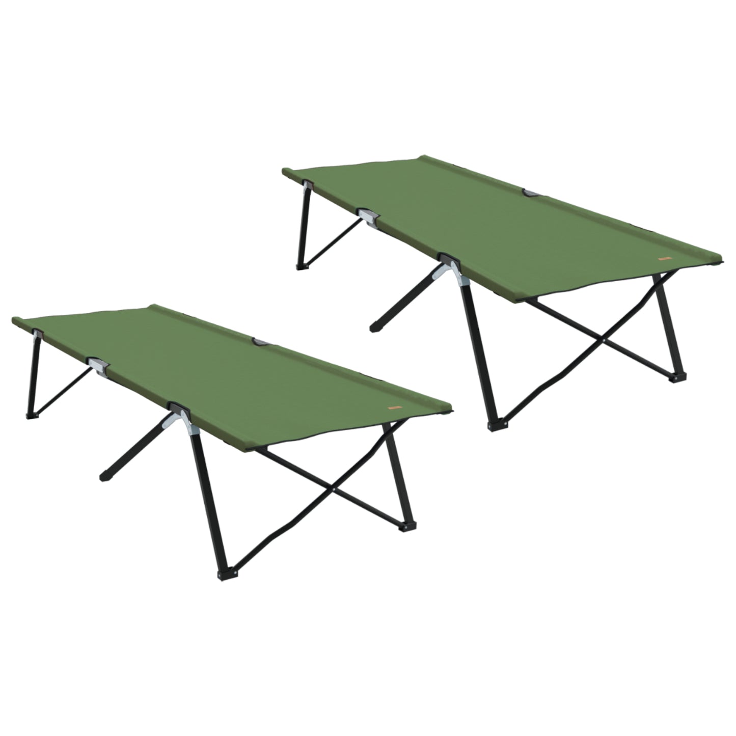 Folding Sun Beds with Carry Bags 2 pcs Army Green 600D Oxford Fabric