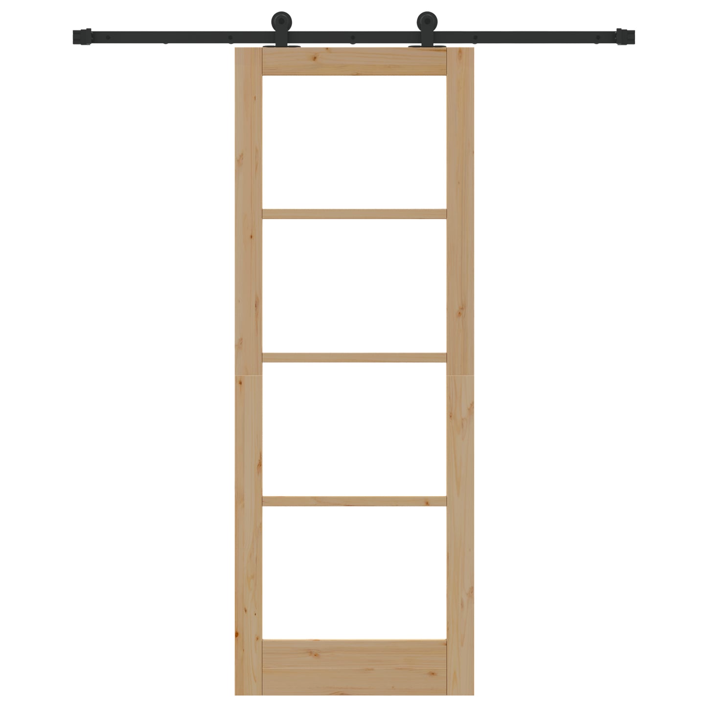 Sliding Door with Hardware Set "ORKDAL" Solid Wood&Glass, vidaXL Interior Door with Glass "ORKDAL" 78x211x4 cm Solid Wood Pine