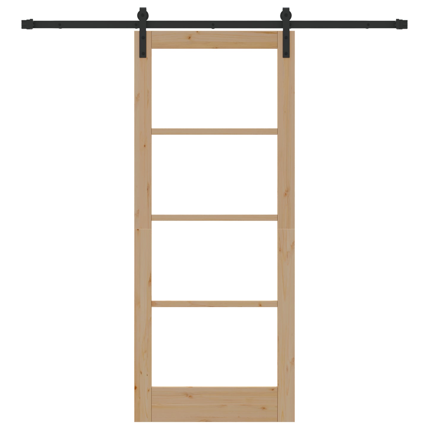 Sliding Door with Hardware Set "ORKDAL" Solid Wood & Glass, vidaXL Interior Door with Glass "ORKDAL" 83x202x4 cm Solid Wood Pine