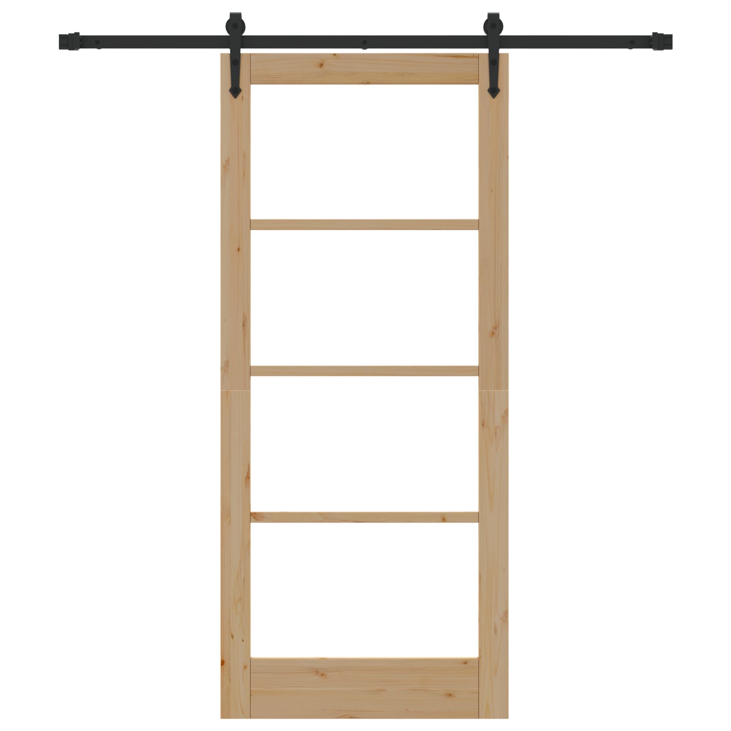 Sliding Door with Hardware Set 86x198.5 cm Solid Wood Pine, vidaXL Interior Door with Glass "ORKDAL" 86x198.5x4 cm Solid Wood Pine