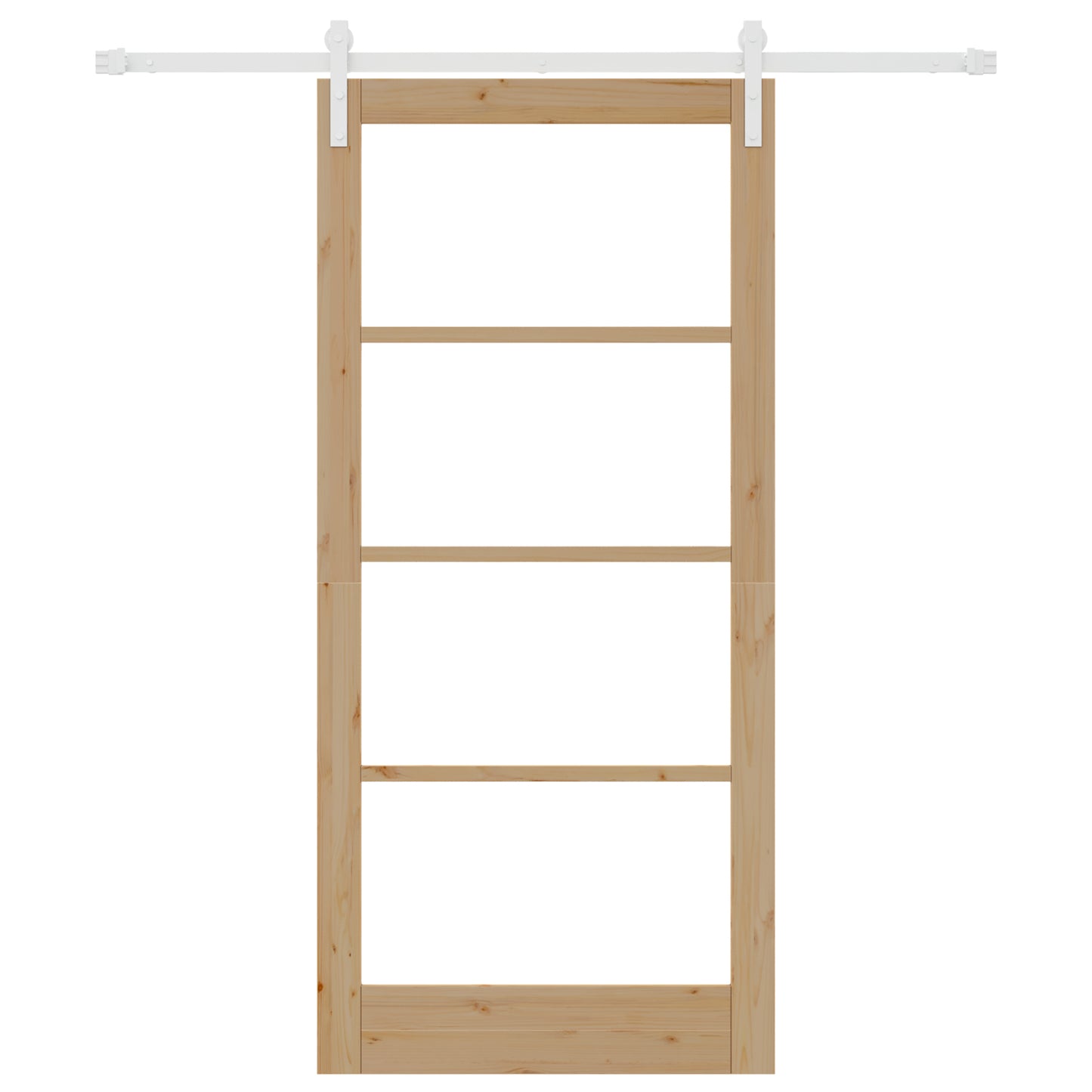 Sliding Door with Hardware Set 'ORKDAL'Solid Wood & Glass, vidaXL Interior Door with Glass 'ORKDAL'93x202x4 cm Solid Wood Pine