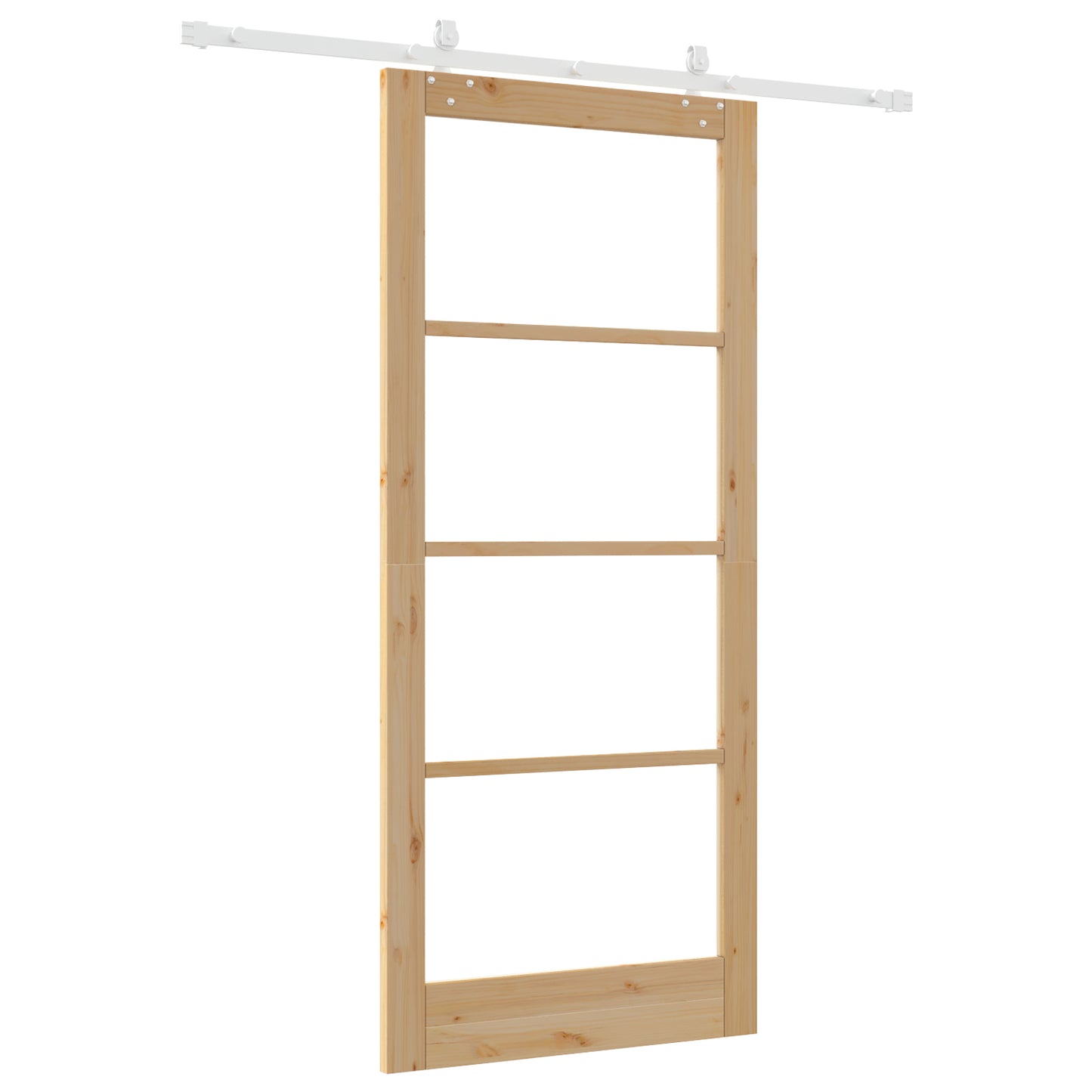 Sliding Door with Hardware Set 93x211 cm Solid Wood Pine, vidaXL Interior Door with Glass 'ORKDAL'93x211x4 cm Solid Wood Pine