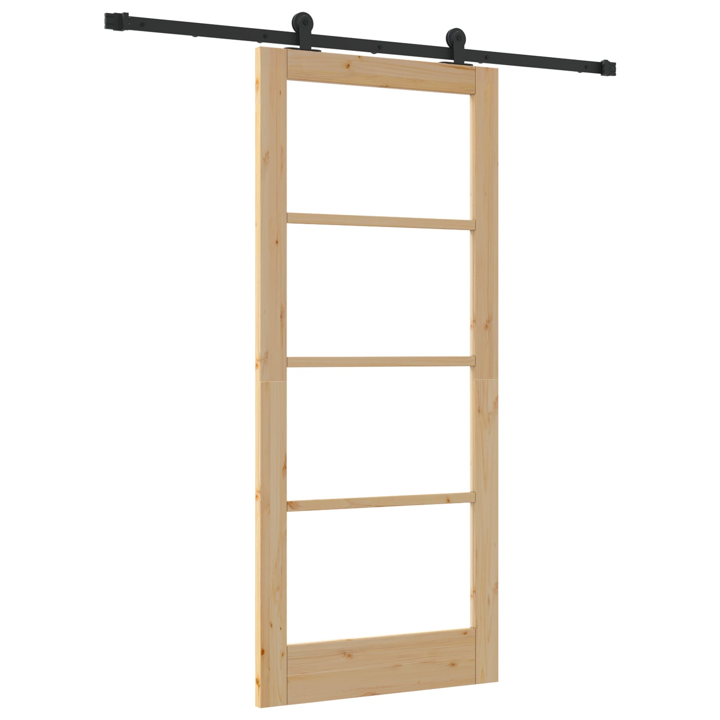 Sliding Door with Hardware Set 'ORKDAL'Solid Wood & Glass, vidaXL Interior Door with Glass 'ORKDAL'86x198.5x4 cm Solid Wood Pine