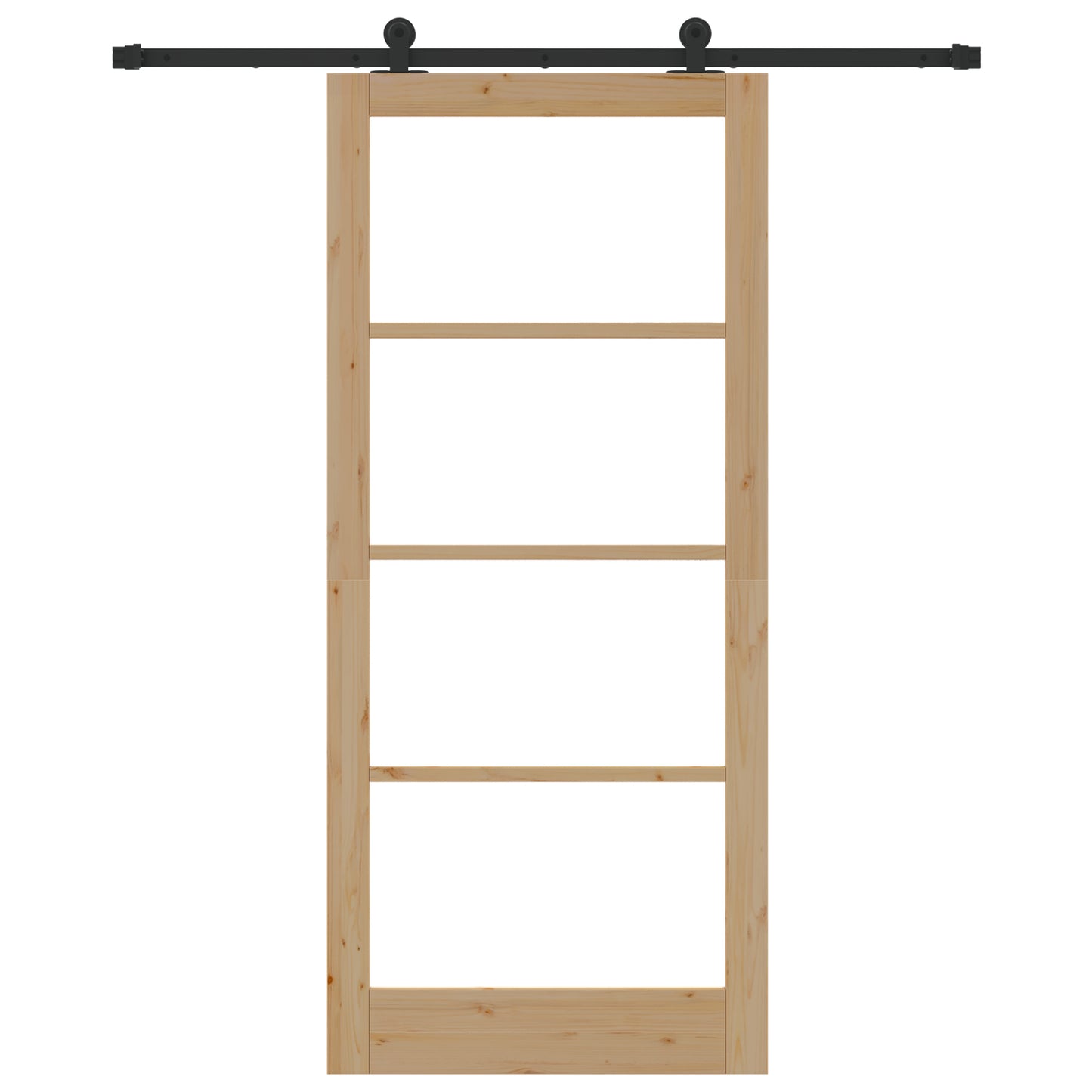 Sliding Door with Hardware Set 'ORKDAL'Solid Wood & Glass, vidaXL Interior Door with Glass 'ORKDAL'93x211x4 cm Solid Wood Pine