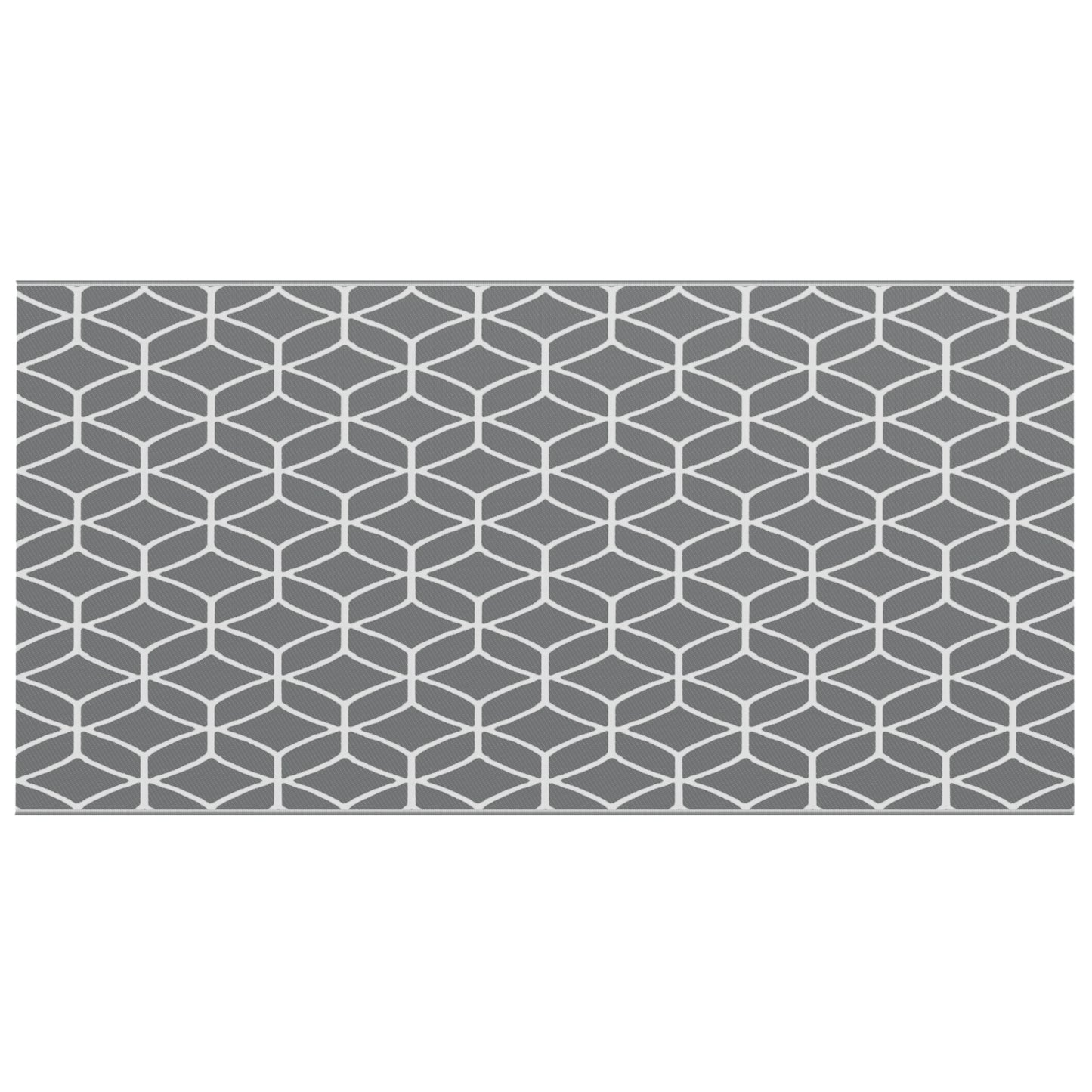 Outdoor Blanket ARAKIL Grey and white Polyester 250 x 500 cm