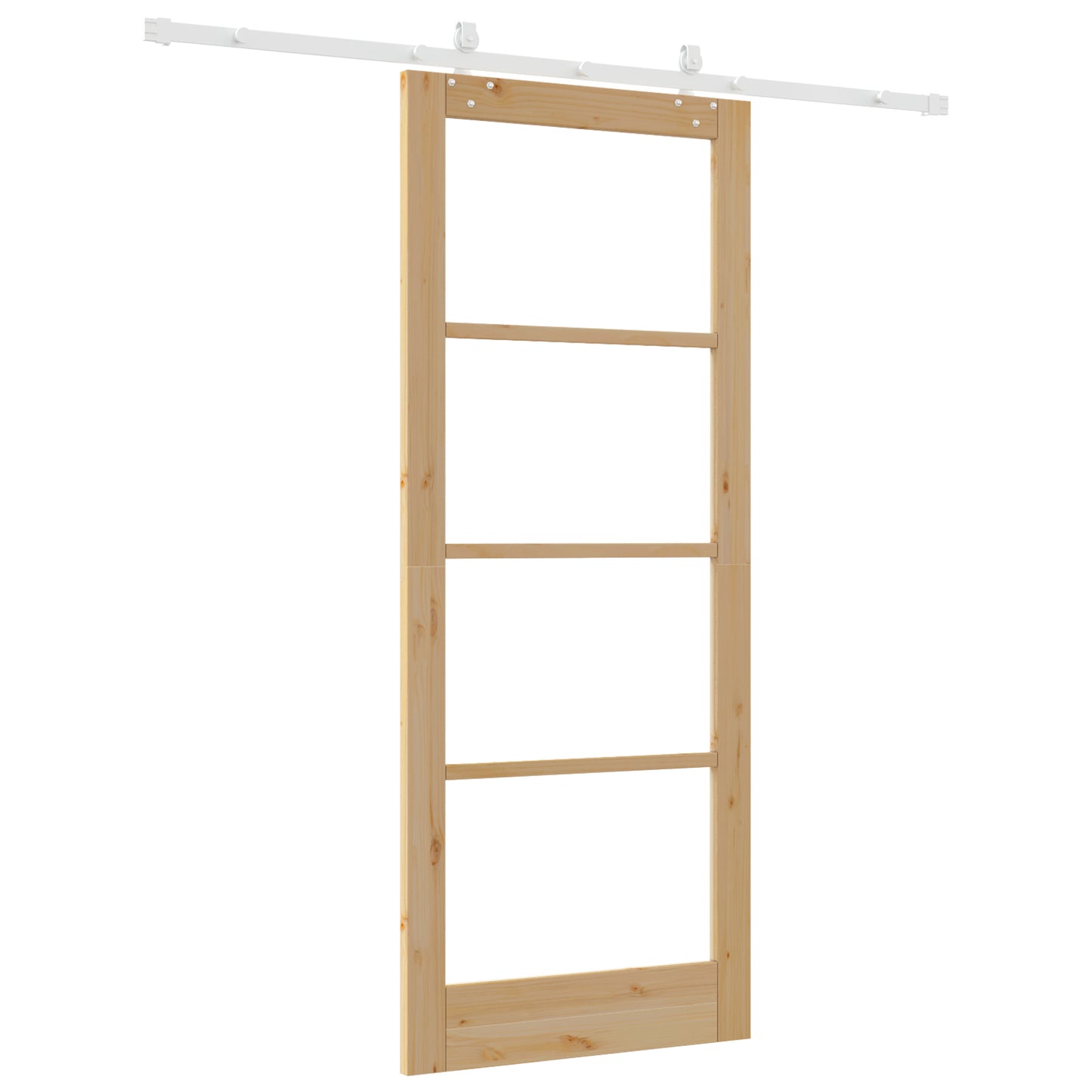 Sliding Door with Hardware Set 86x211 cm Solid Wood Pine, vidaXL Interior Door with Glass 'ORKDAL'86x211x4 cm Solid Wood Pine