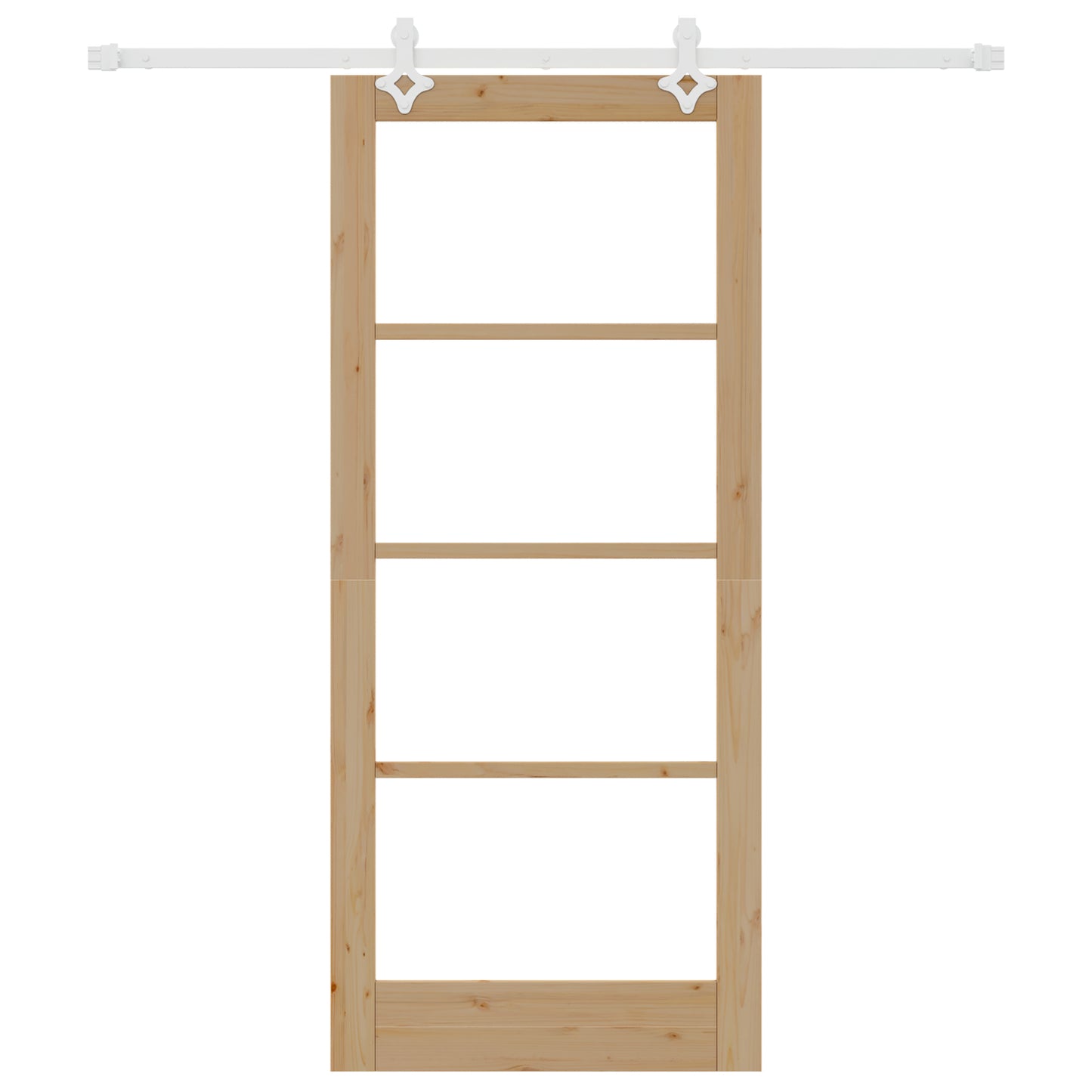Sliding Door with Hardware Set 86x198.5 cm Solid Wood Pine, vidaXL Interior Door with Glass 'ORKDAL'86x198.5x4 cm Solid Wood Pine