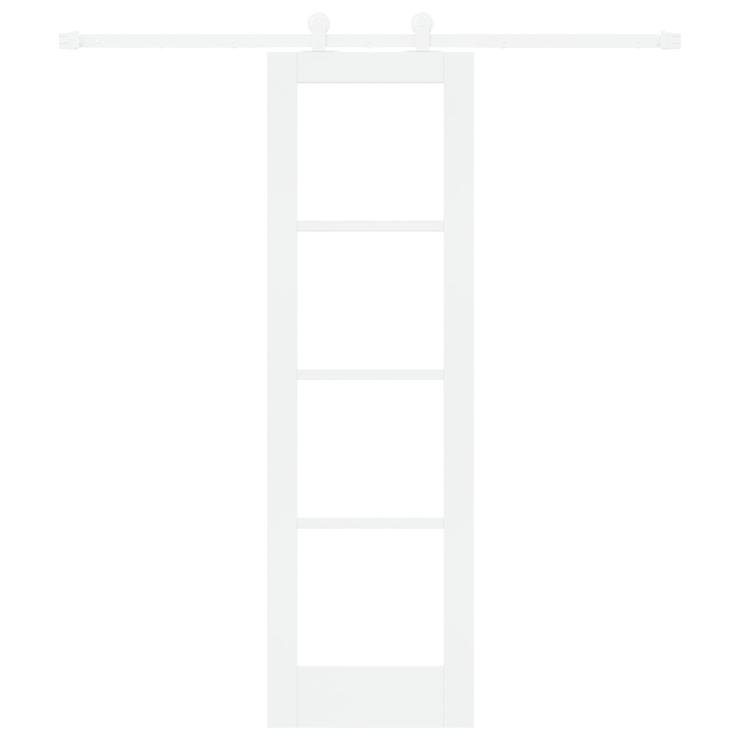 Sliding Door with Hardware Set 'ORKDAL'White Solid Wood & Glass, vidaXL Interior Door with Glass 'ORKDAL'White 61x198,5x4 cm