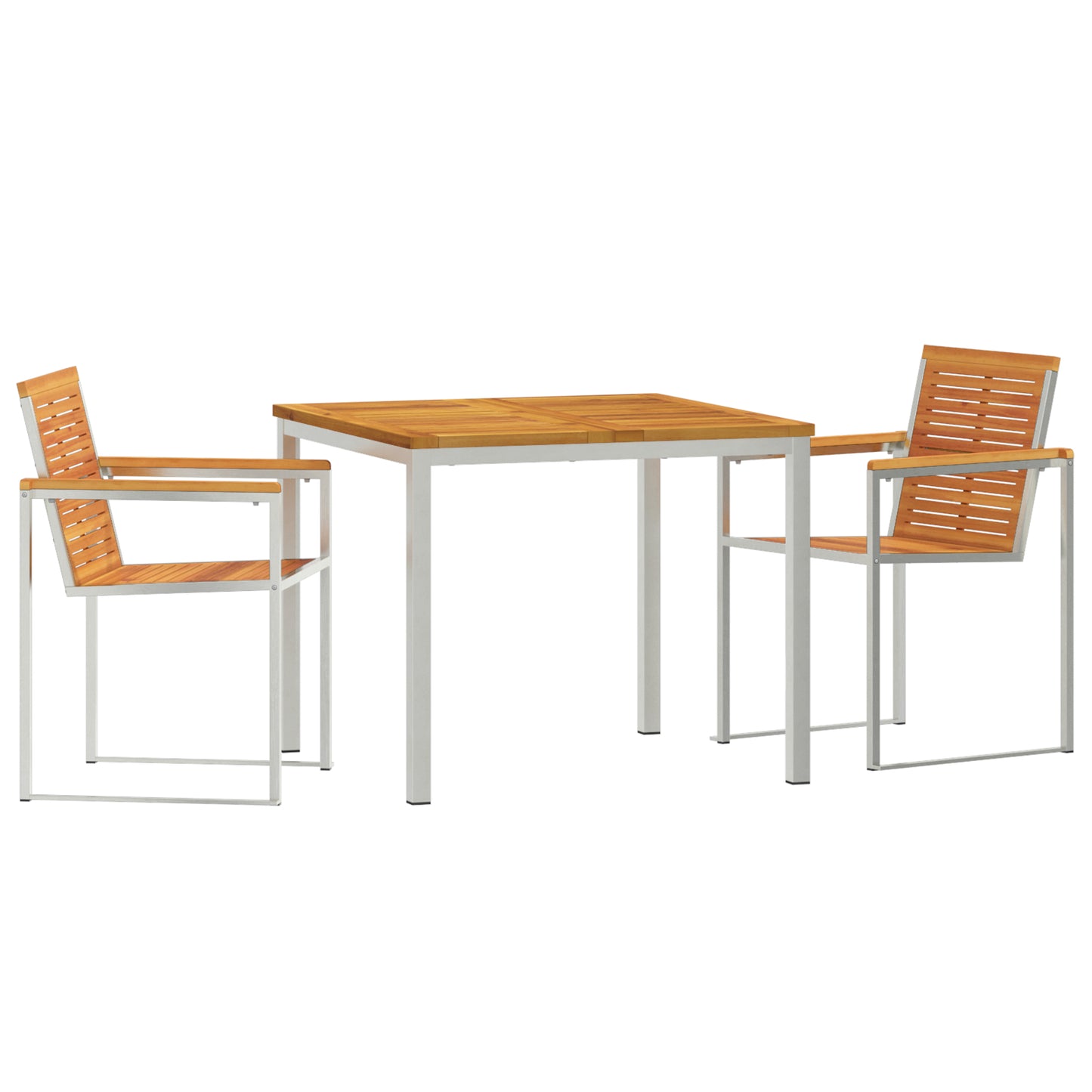 3 Piece Garden Dining Set Solid Wood Acacia, vidaXL Outdoor Dining Table 90x90x74.5 cm Solid Wood Acacia