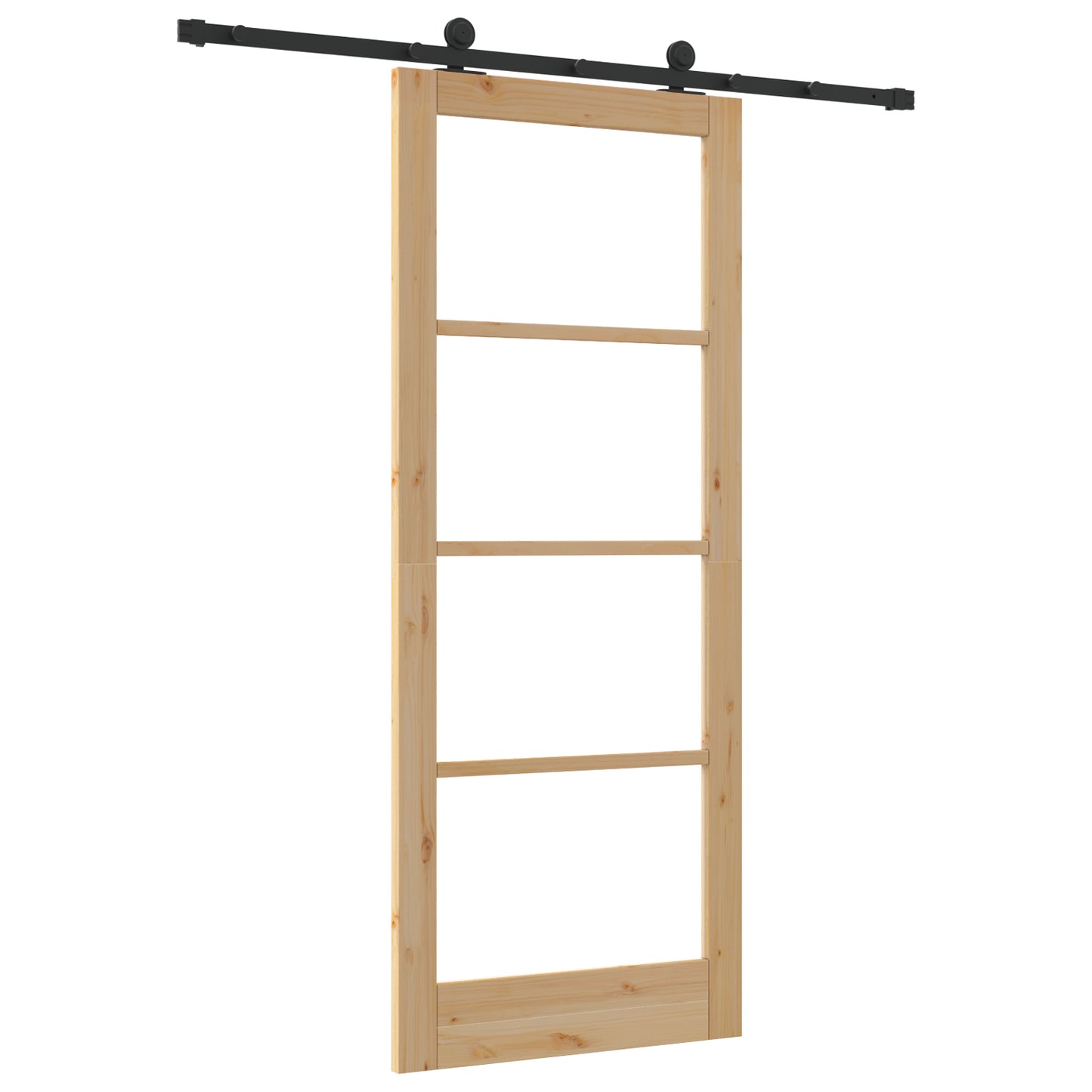 Sliding Door with Hardware Set 'ORKDAL'Solid Wood & Glass, vidaXL Interior Door with Glass 'ORKDAL'86x211x4 cm Solid Wood Pine