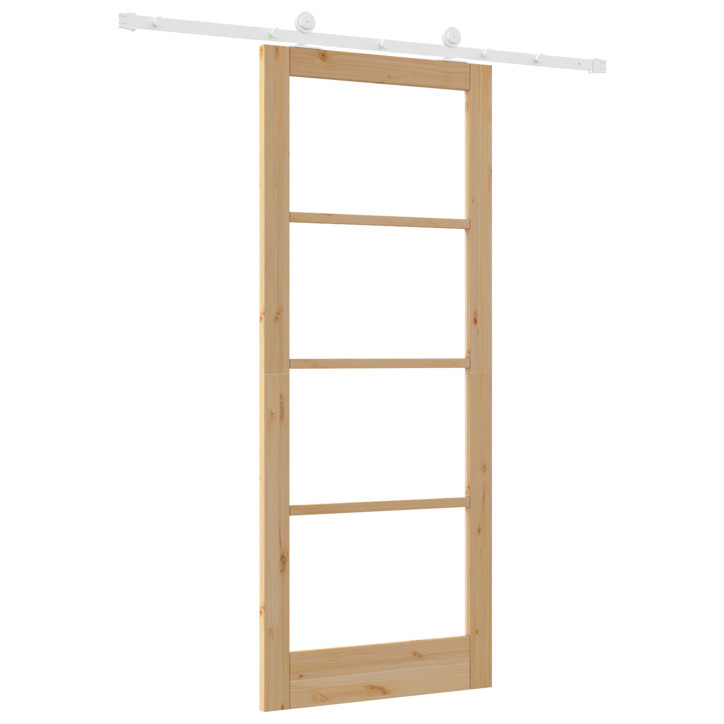 Sliding Door with Hardware Set 'ORKDAL'Solid Wood & Glass, vidaXL Interior Door with Glass 'ORKDAL'86x211x4 cm Solid Wood Pine