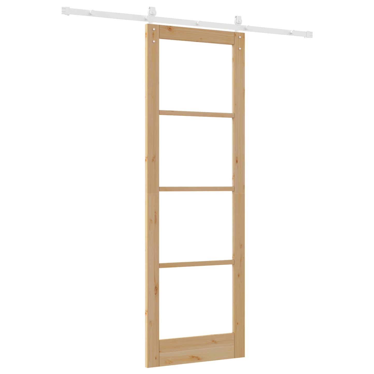 Sliding Door with Hardware Set "ORKDAL" Solid Wood & Glass, vidaXL Interior Door with Glass "ORKDAL" 78x232x4 cm Solid Wood Pine