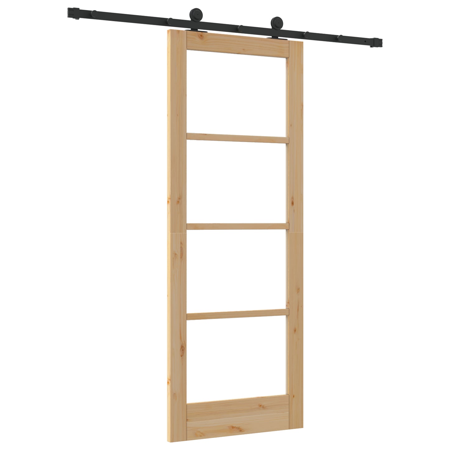 Sliding Door with Hardware Set 'ORKDAL'Solid Wood & Glass, vidaXL Interior Door with Glass 'ORKDAL'78x202x4 cm Solid Wood Pine