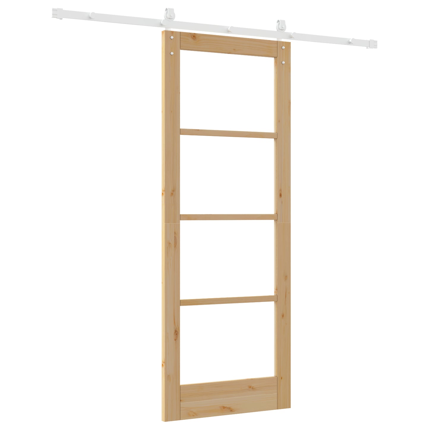 Sliding Door with Hardware Set "ORKDAL" Solid Wood & Glass, vidaXL Interior Door with Glass "ORKDAL" 78x202x4 cm Solid Wood Pine