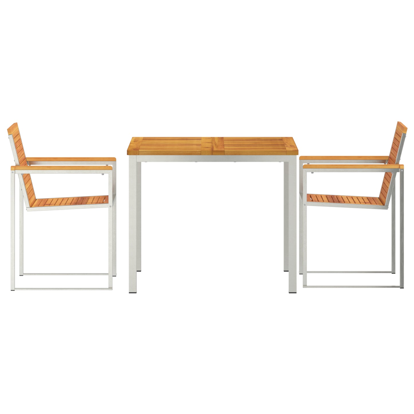 3 Piece Garden Dining Set Solid Wood Acacia, vidaXL Outdoor Dining Table 90x90x74.5 cm Solid Wood Acacia