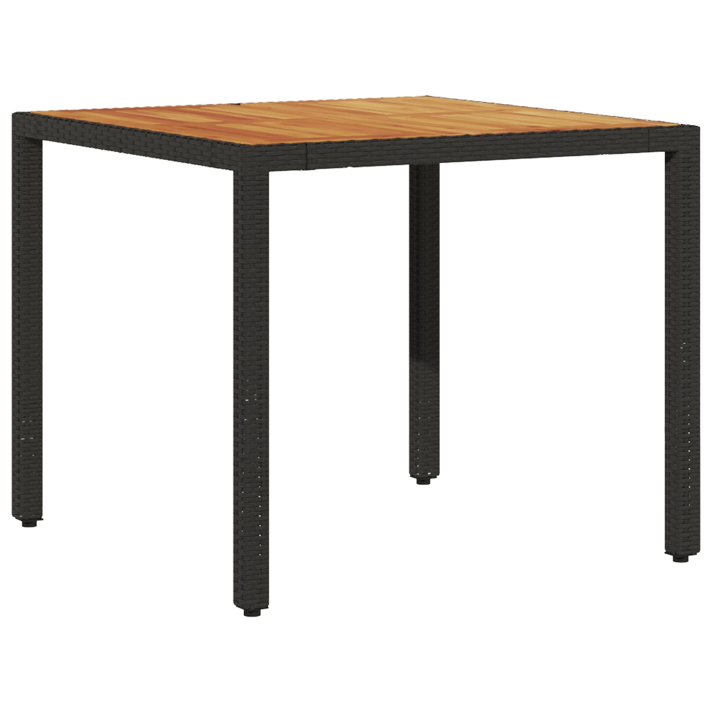 Dining Furniture Set Set of 3 Black Wood Durable Patio Gear