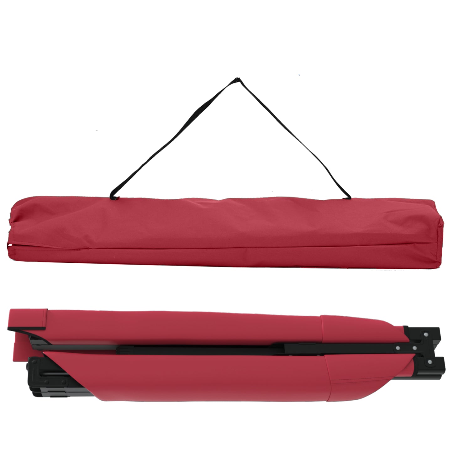 Folding Sun Beds 2 pcs with Carry Bag Red 600D Oxford Fabric