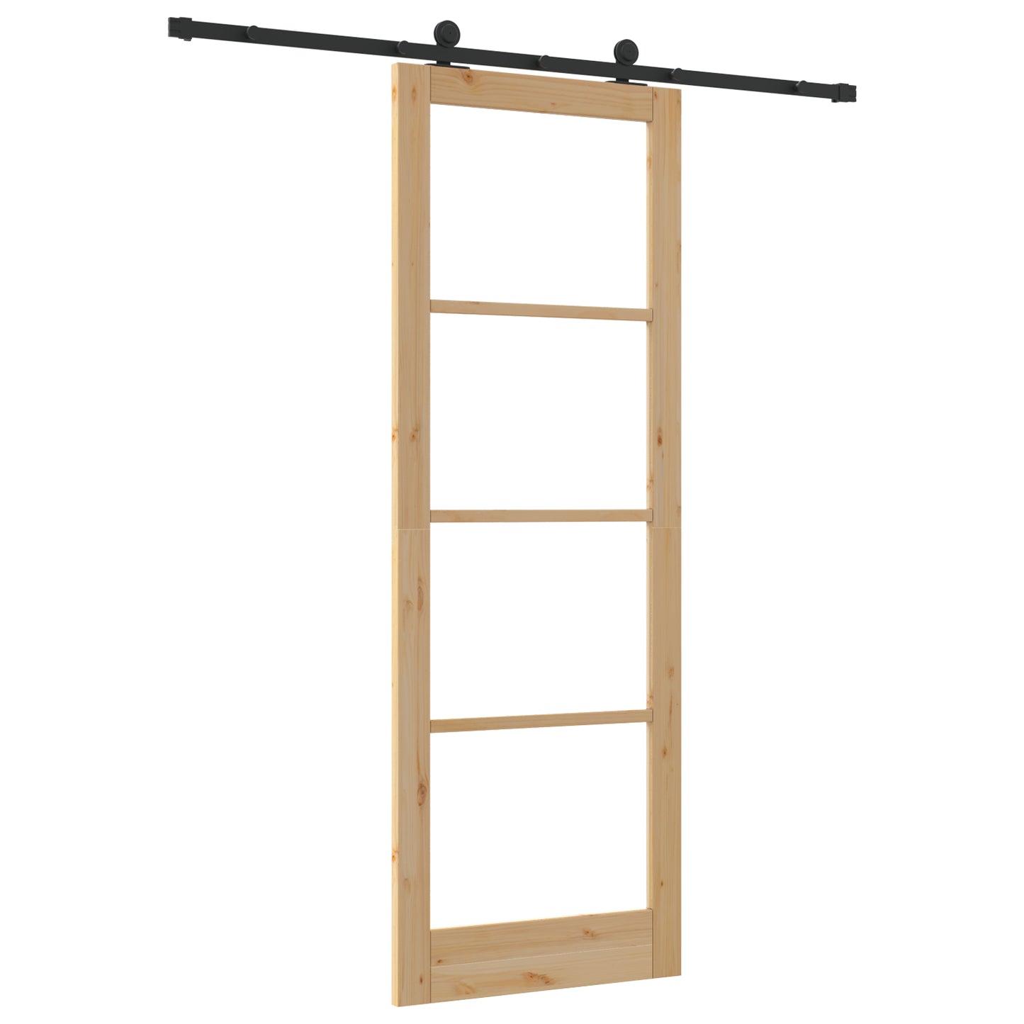Sliding Door with Hardware Set 'ORKDAL'Solid Wood & Glass, vidaXL Interior Door with Glass 'ORKDAL'83x232x4 cm Solid Wood Pine