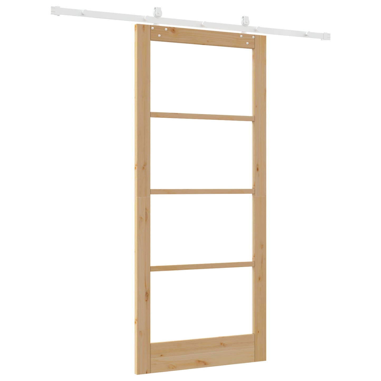 Sliding Door with Hardware Set 93x211 cm Solid Wood Pine, vidaXL Interior Door with Glass 'ORKDAL'93x211x4 cm Solid Wood Pine