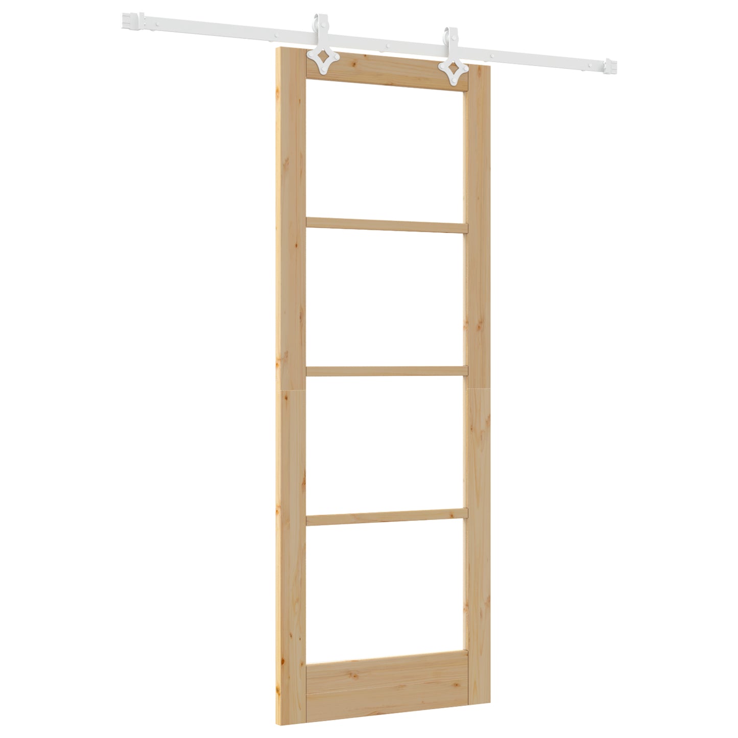 Sliding Door with Hardware Set 78x211 cm Solid Wood Pine, vidaXL Interior Door with Glass 'ORKDAL'78x211x4 cm Solid Wood Pine