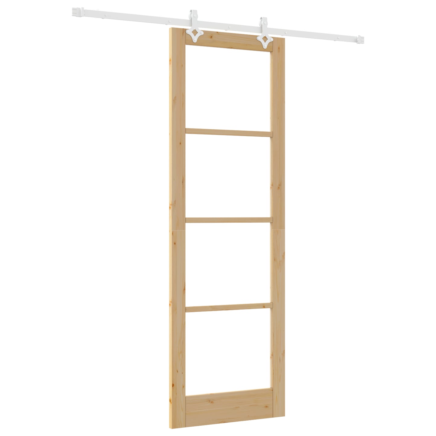 Sliding Door with Hardware Set 78x232 cm Solid Wood Pine, vidaXL Interior Door with Glass 'ORKDAL'78x232x4 cm Solid Wood Pine