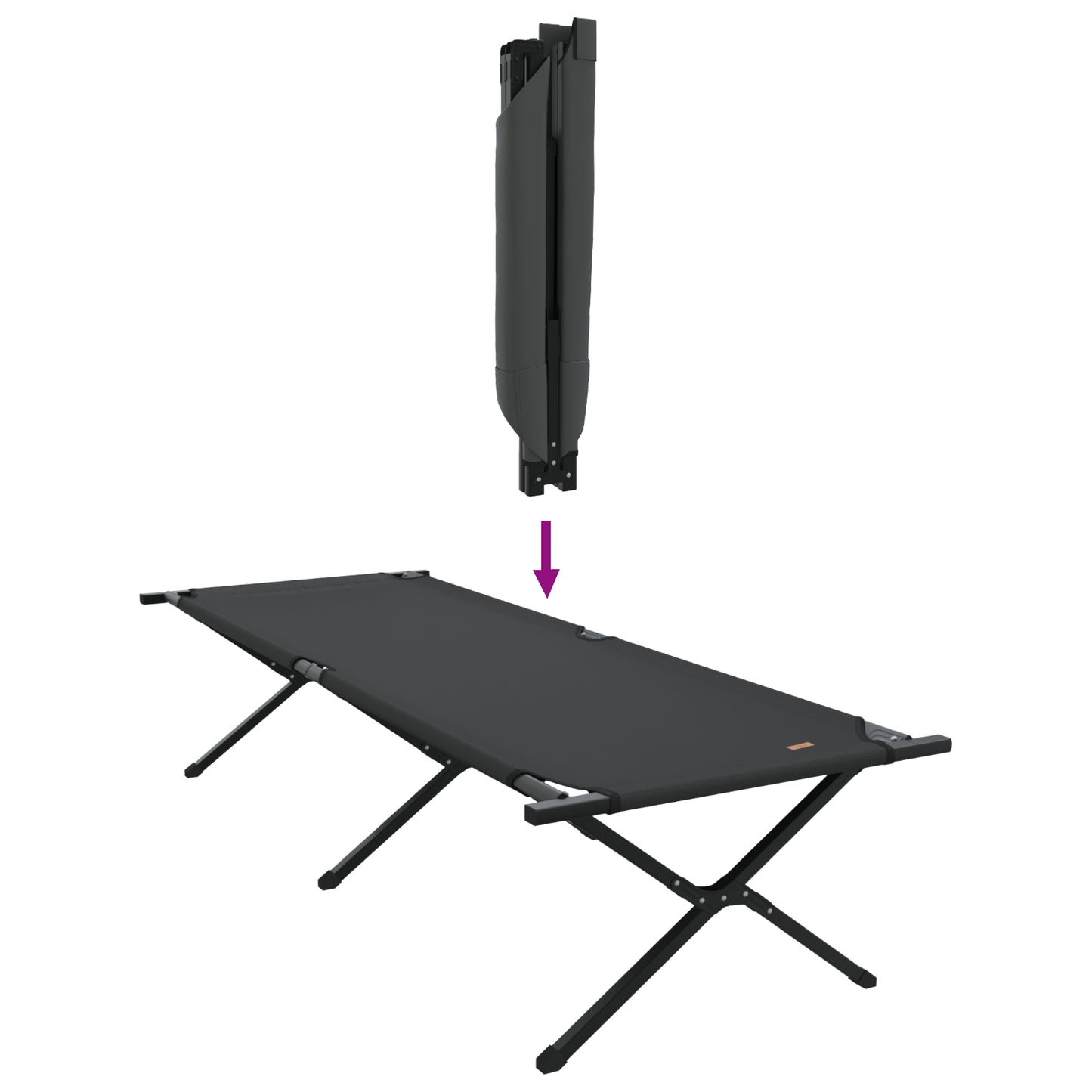 Folding Sun Beds 2 pcs with Carry Bag Black 600D Oxford Fabric