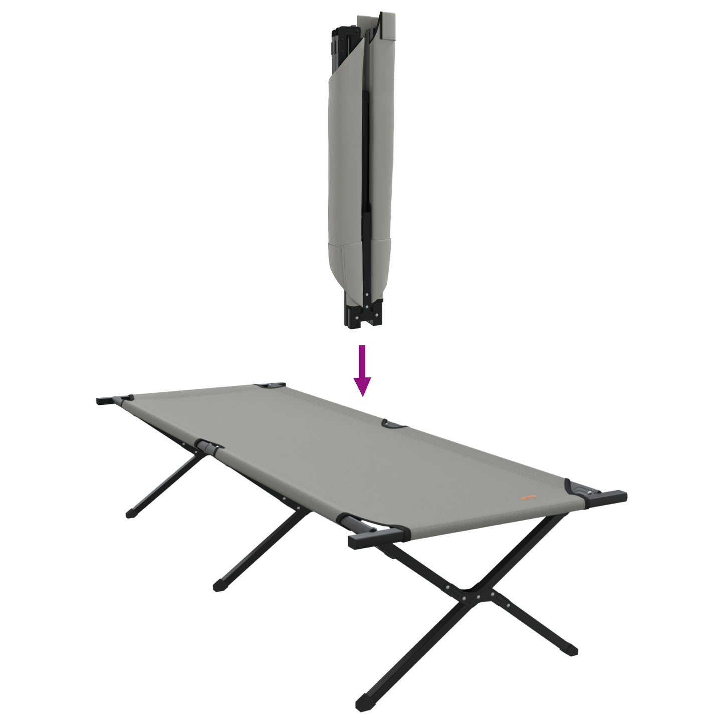 Folding Sun Beds 2 pcs with Carry Bag Grey 600D Oxford Fabric