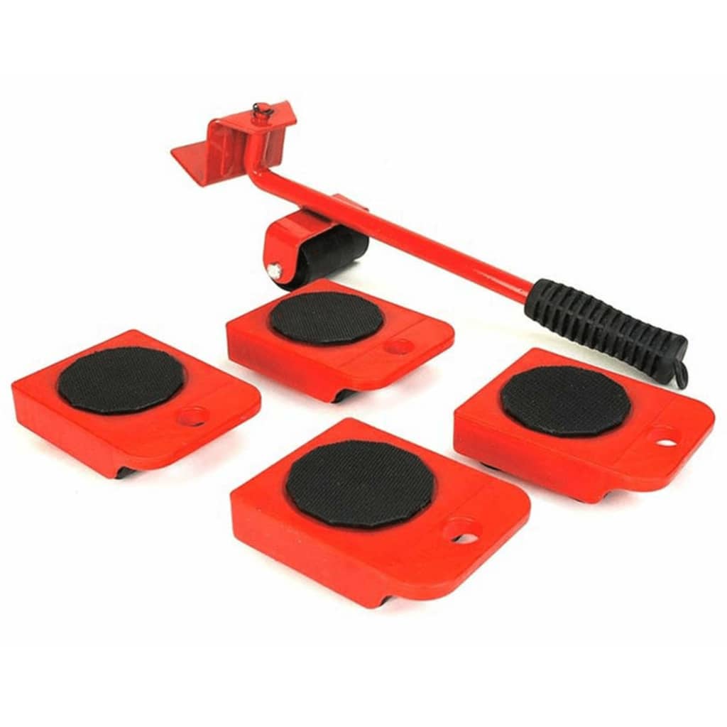 Furniture Transport Wheel Set Red and Black