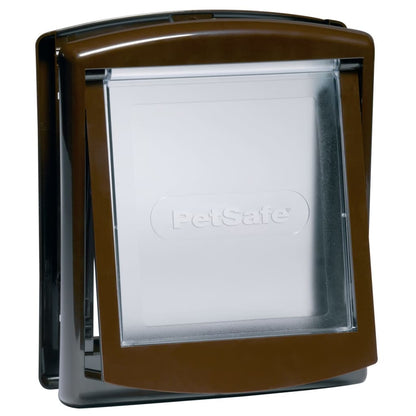 2-Way Pet Door 730 Small 17.8x15.2 cm Brown
