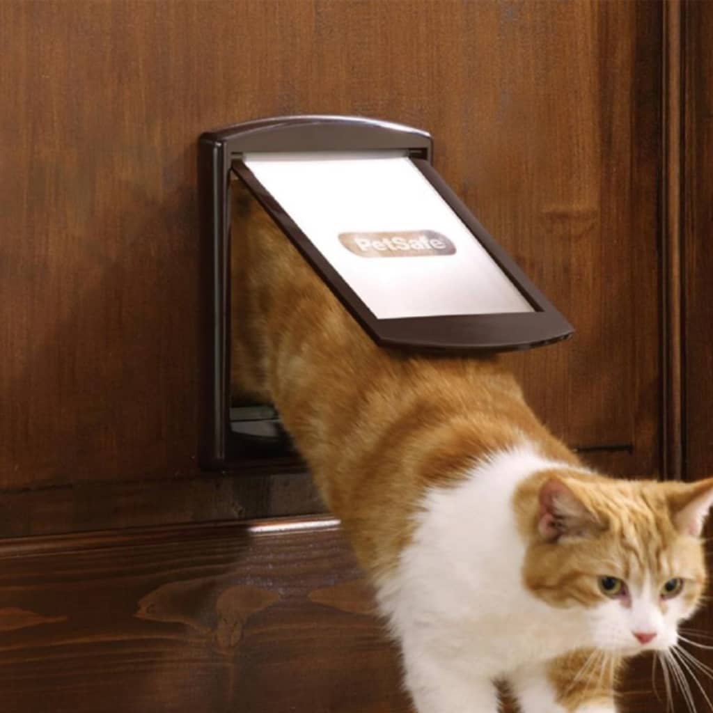 2-Way Pet Door 730 Small 17.8x15.2 cm Brown