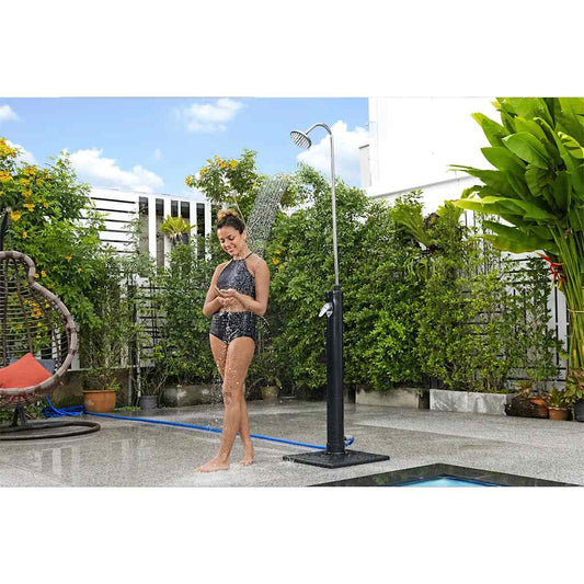 Solar Flow Outdoor Shower Black 8 L