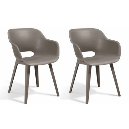Outdoor Chairs Akola 2 pcs Cappuccino