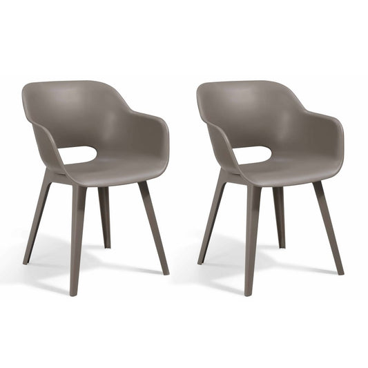 Outdoor Chairs Akola 2 pcs Cappuccino