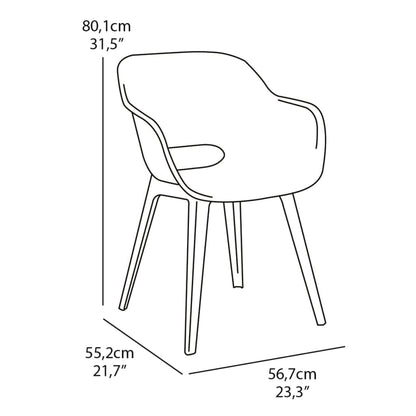 Outdoor Chairs Akola 2 pcs Cappuccino