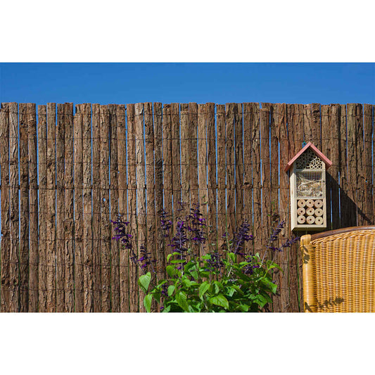 Garden Screen Natural Pine Bark 1x3 m 5 mm Thick