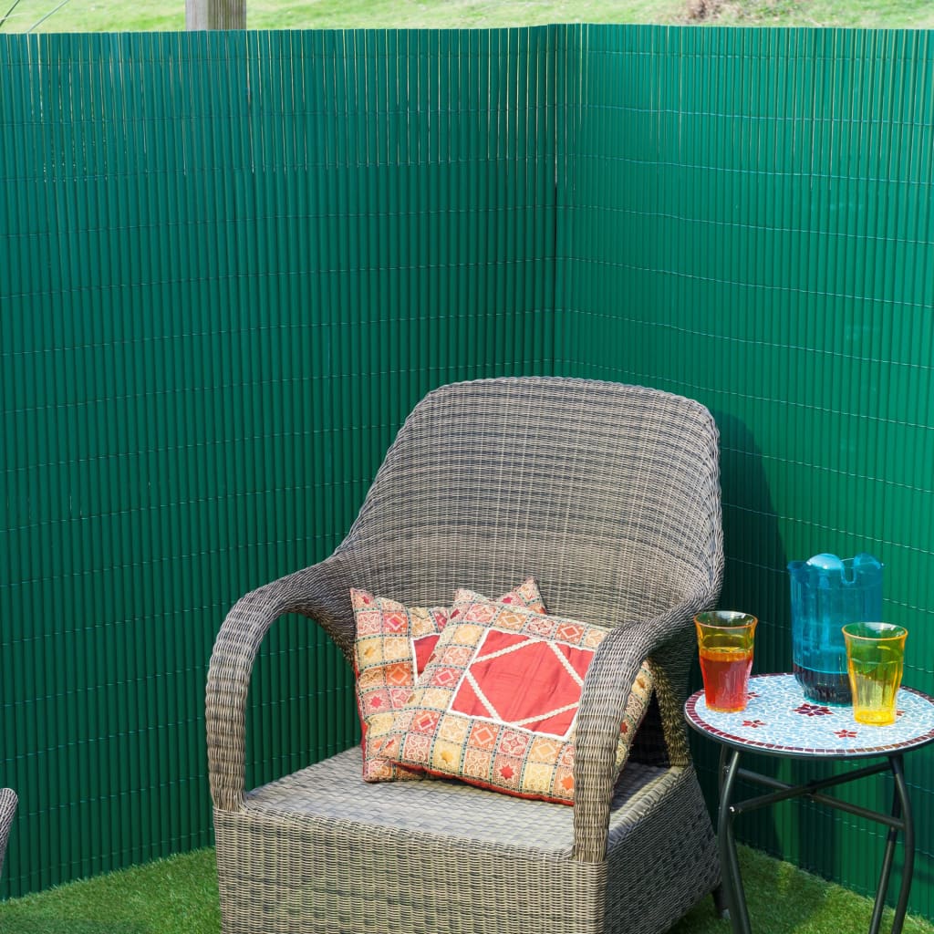 Double Sided Garden Screen PVC 1x3m Green