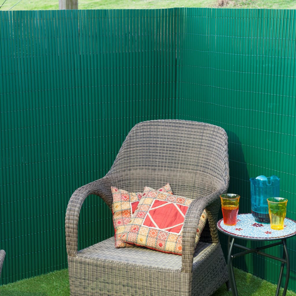 Double Sided Garden Screen PVC 1.5x3m Green