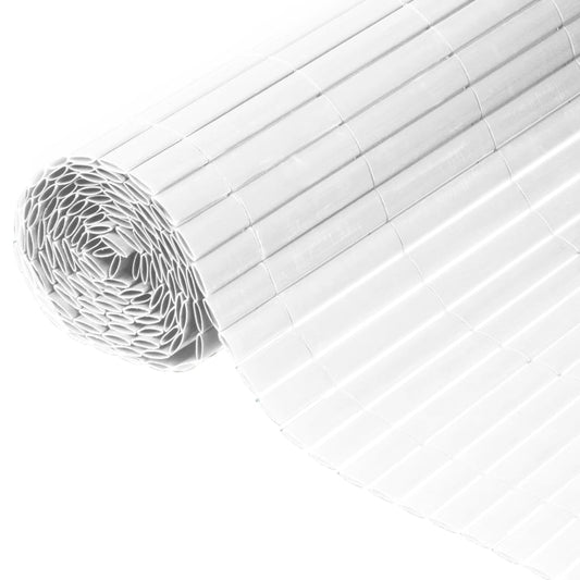 Double Sided Garden Screen PVC 1x3m White