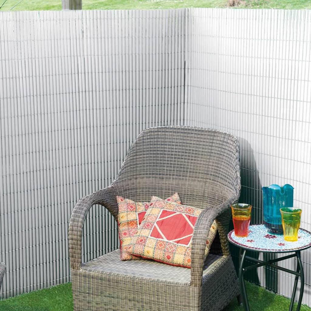Double Sided Garden Screen PVC 1x3m White