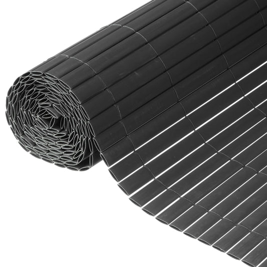 Double Sided Garden Screen PVC 1x3m Anthracite