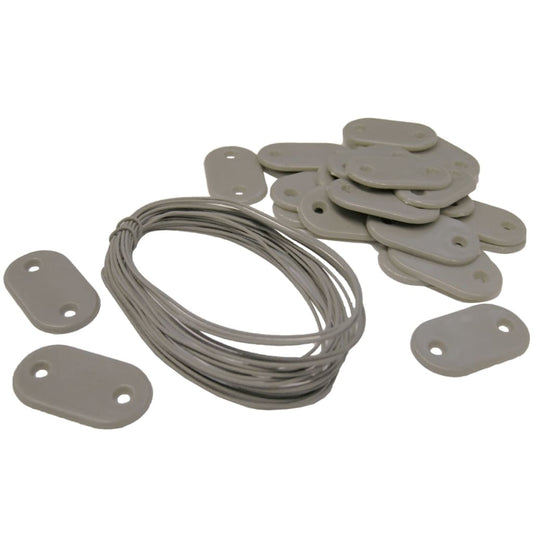 27 Pieces Garden Screen Fastening Set Grey