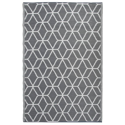 Outdoor Rug Graphics 180x121 cm Grey and White OC25