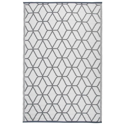 Outdoor Rug Graphics 180x121 cm Grey and White OC25