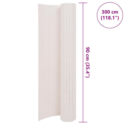 Double-Sided Garden Fence 90x300 cm White