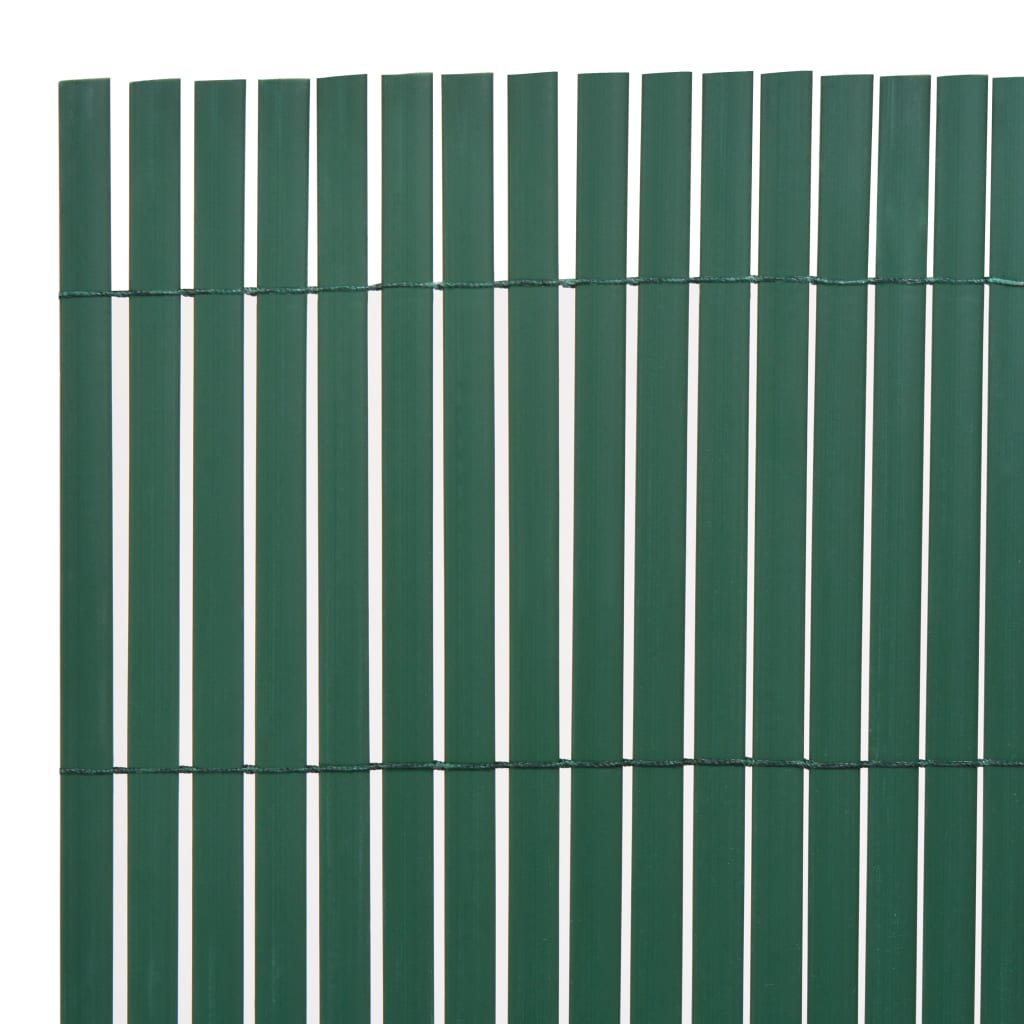 Double-Sided Garden Fence PVC 90x300 cm Green