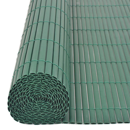 Double-Sided Garden Fence PVC 90x300 cm Green